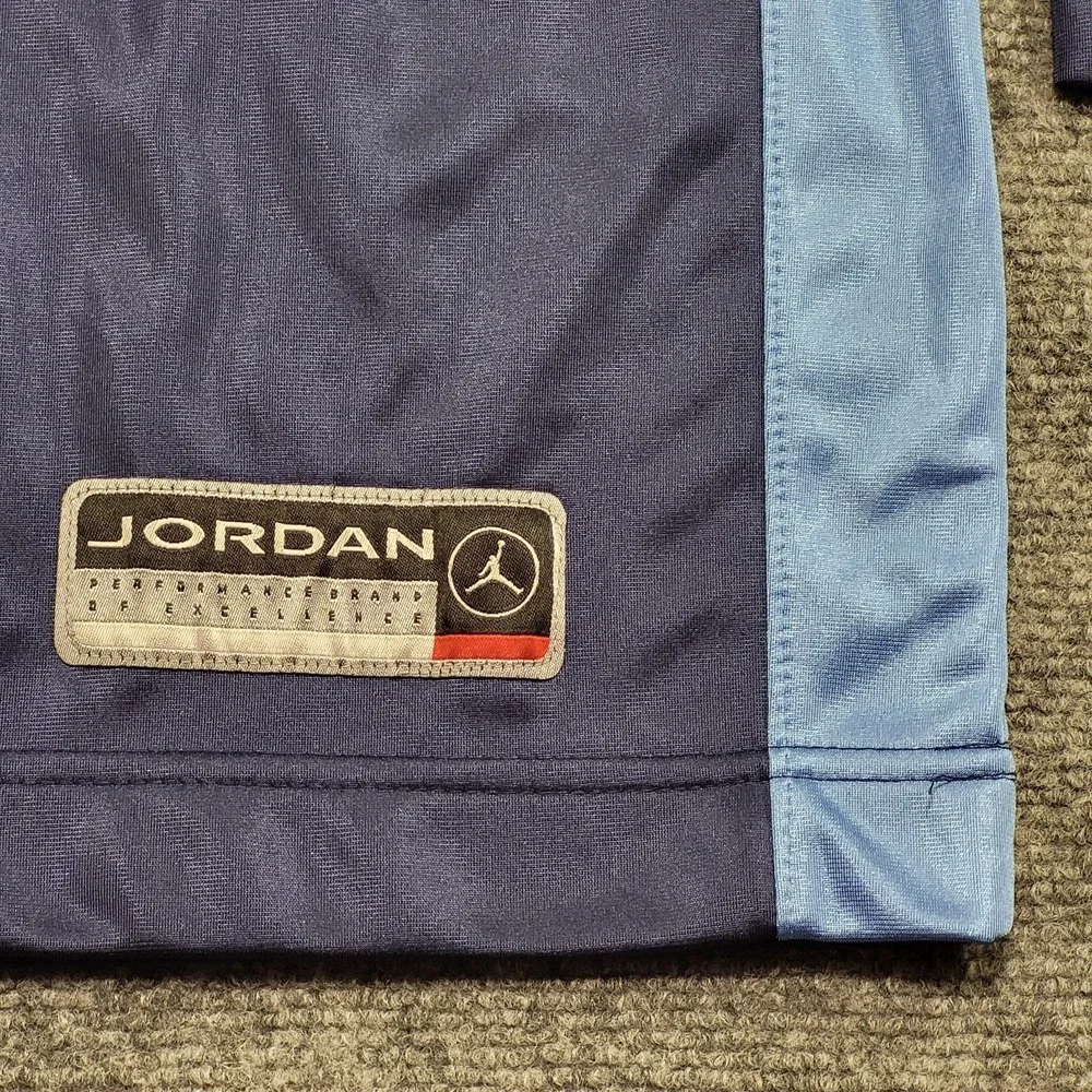 Vtg Jordan North Carolina Tar Heels Men's Navy Blue Shooting Jersey Size XXL